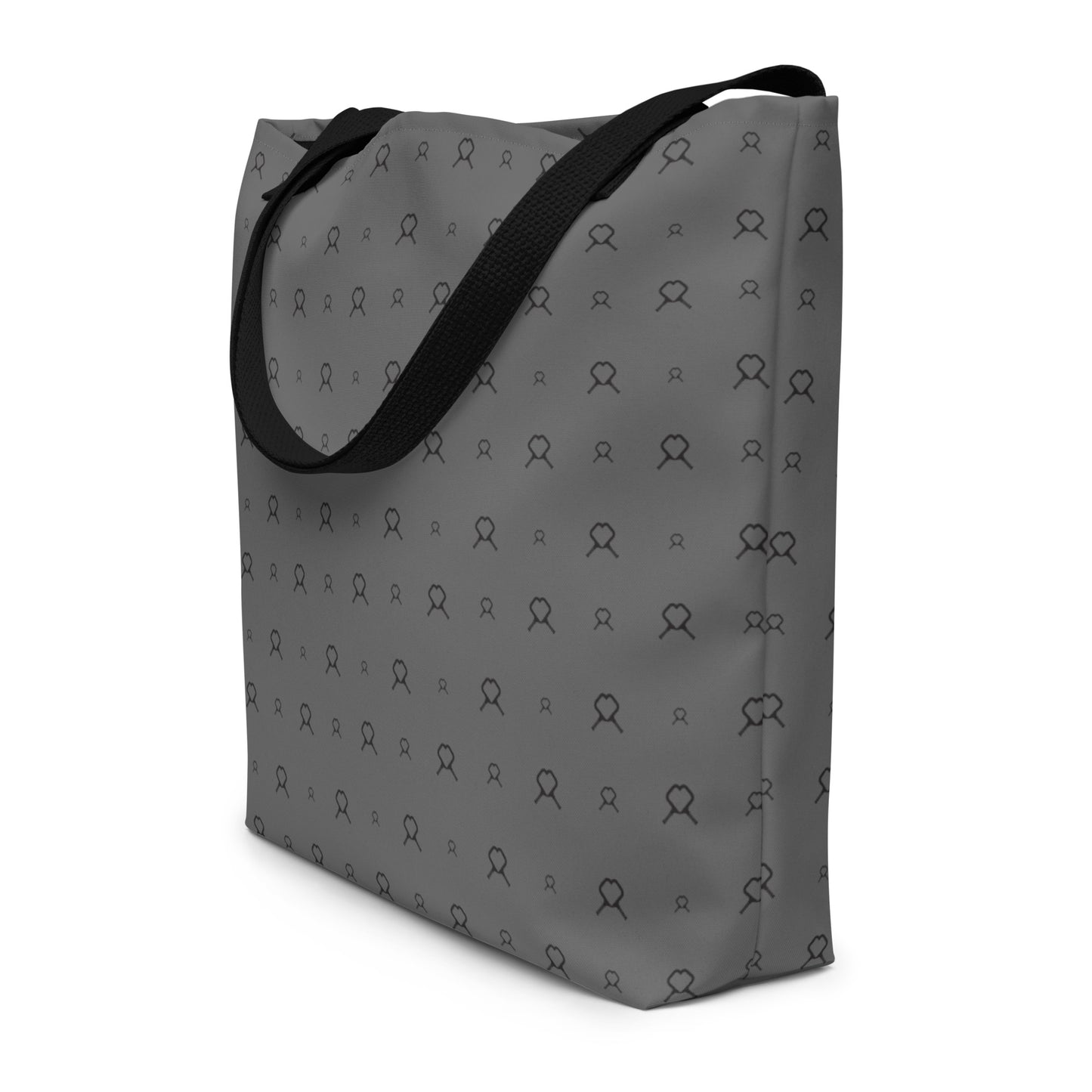 Gray Icon Large Tote Bag