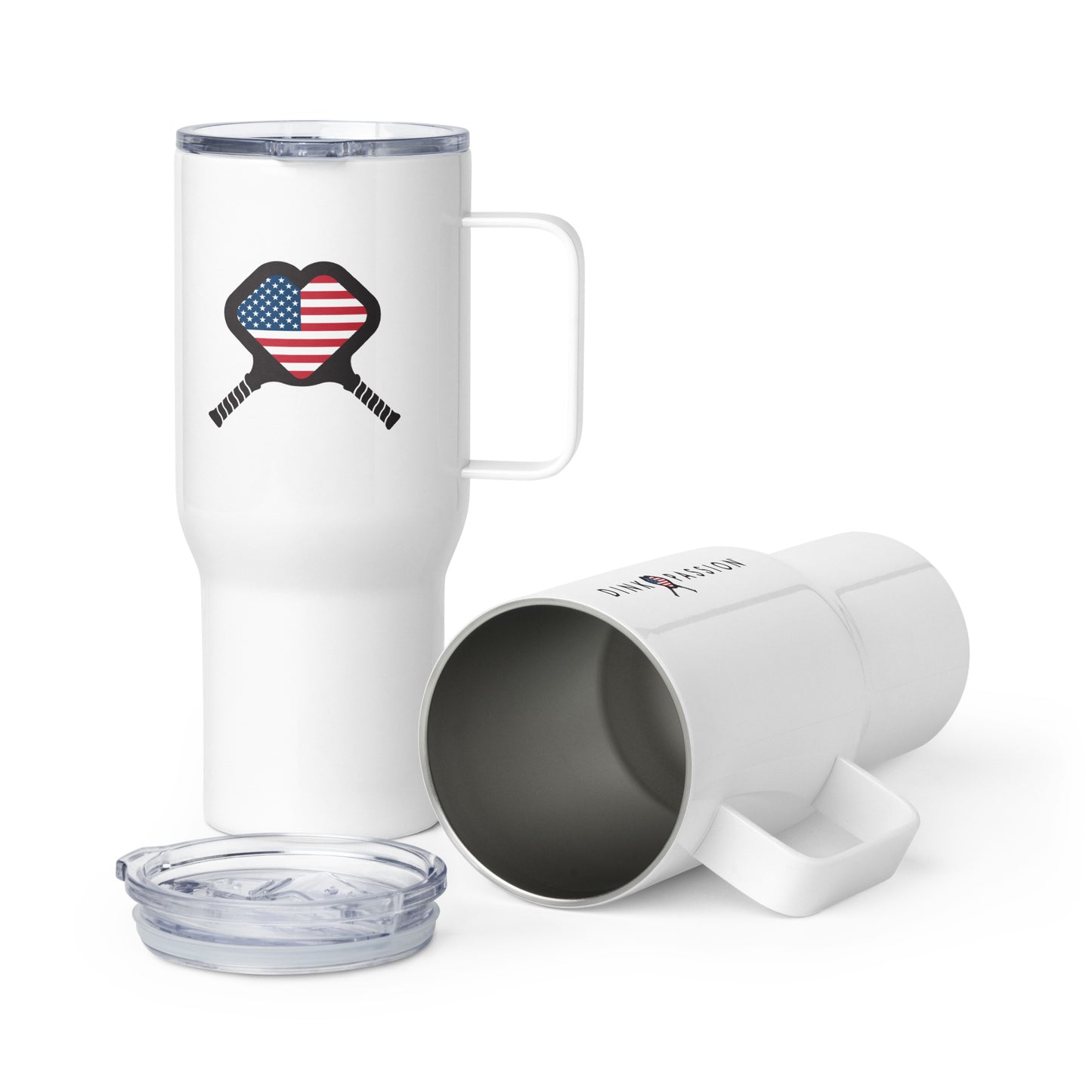 USA Travel mug with a handle